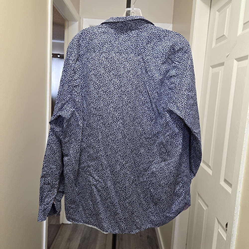 Ted Baker London 100% Cotton Printed Button Down Shirt Ted 7 Or US Sz Large - Picture 6 of 7